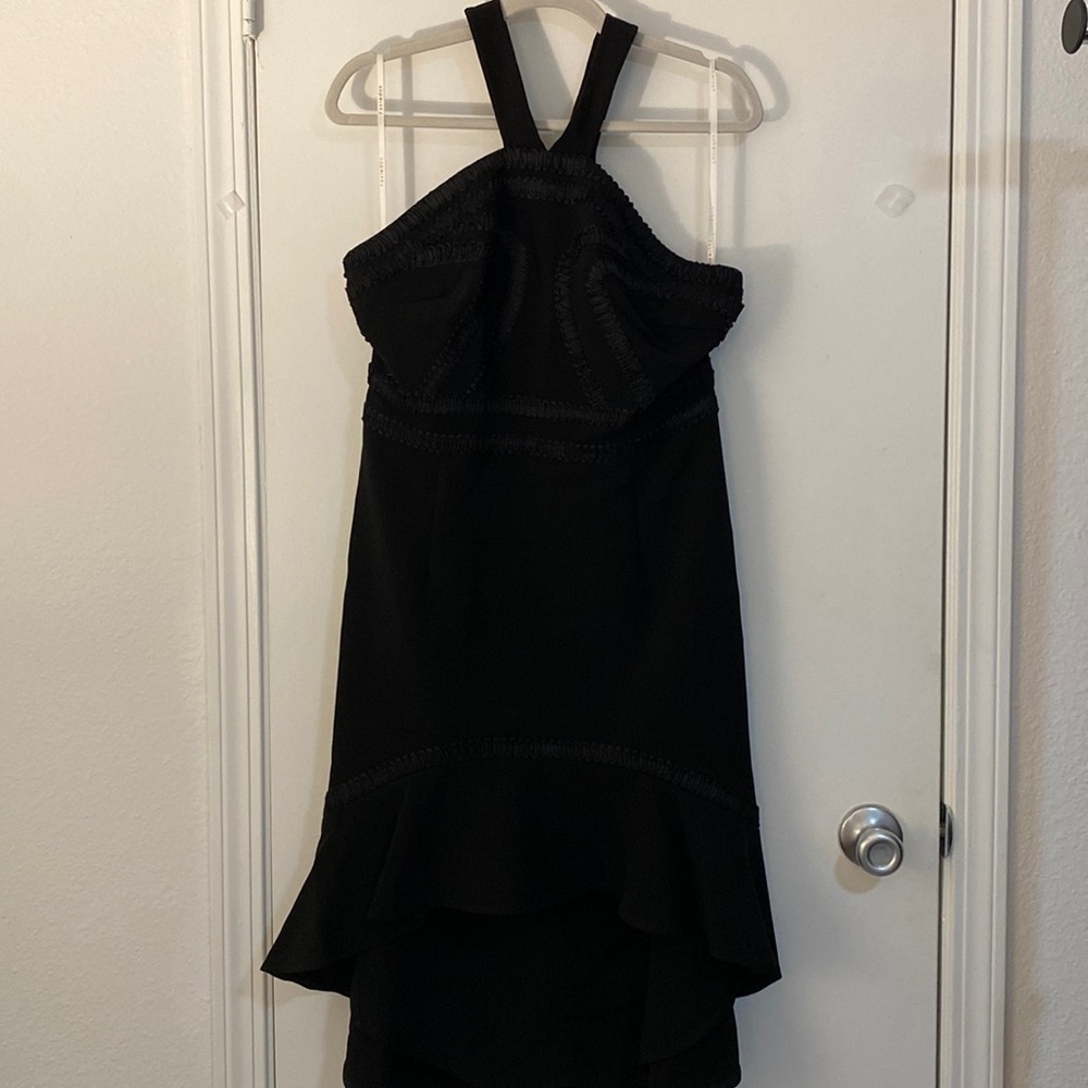 Foxiedox Aviana High/low Halter Neck Dress in black